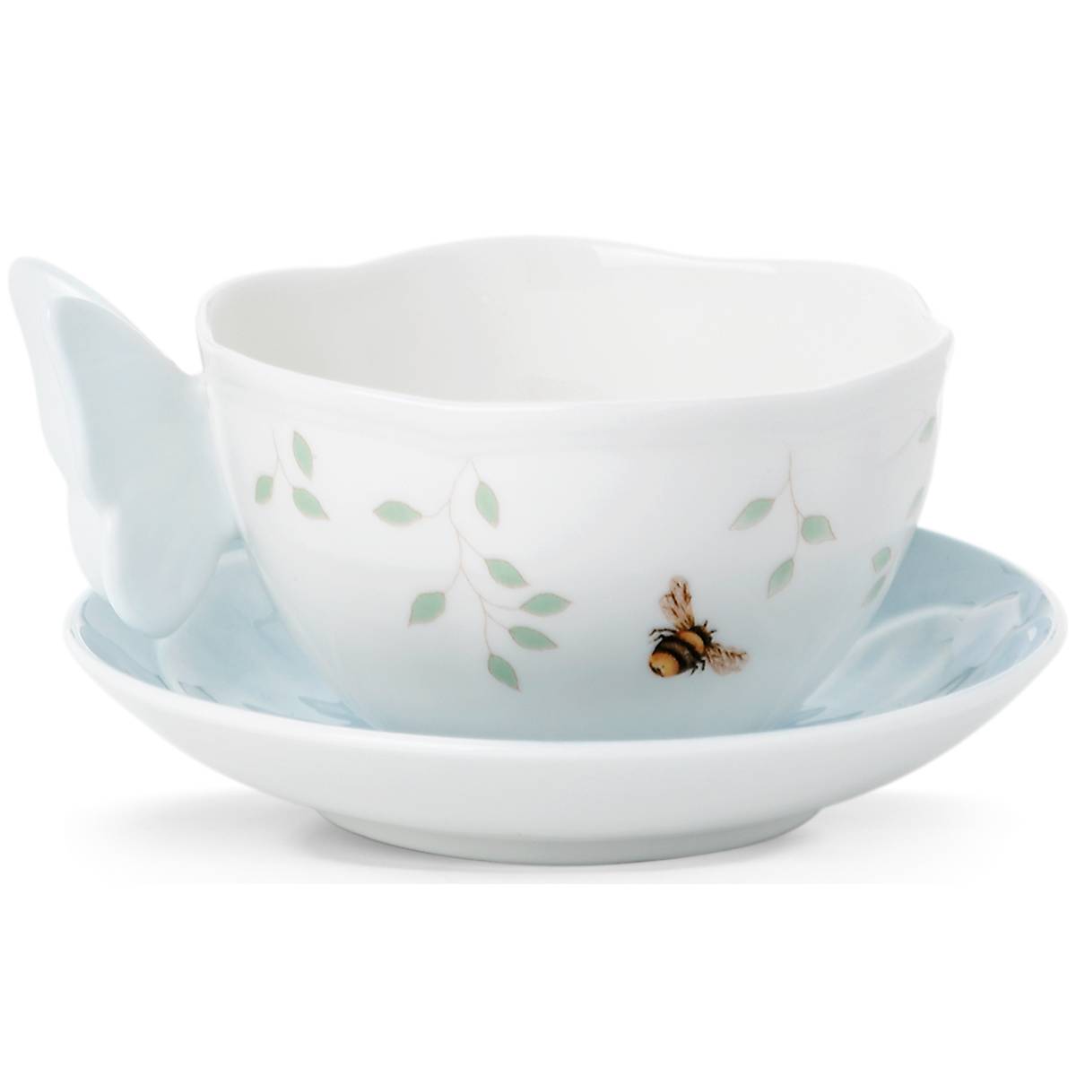 Butterfly Meadow Floral Blue Cup & Saucer VinylsBase