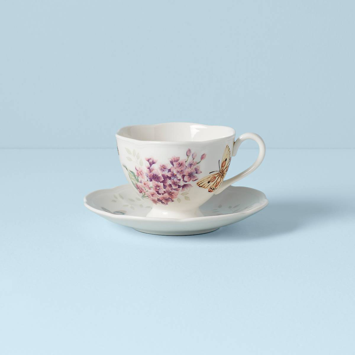 Butterfly Meadow Orange Sulphur Cup and Saucer VinylsBase