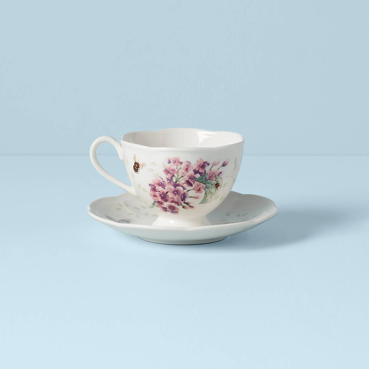 Butterfly Meadow Orange Sulphur Cup and Saucer VinylsBase