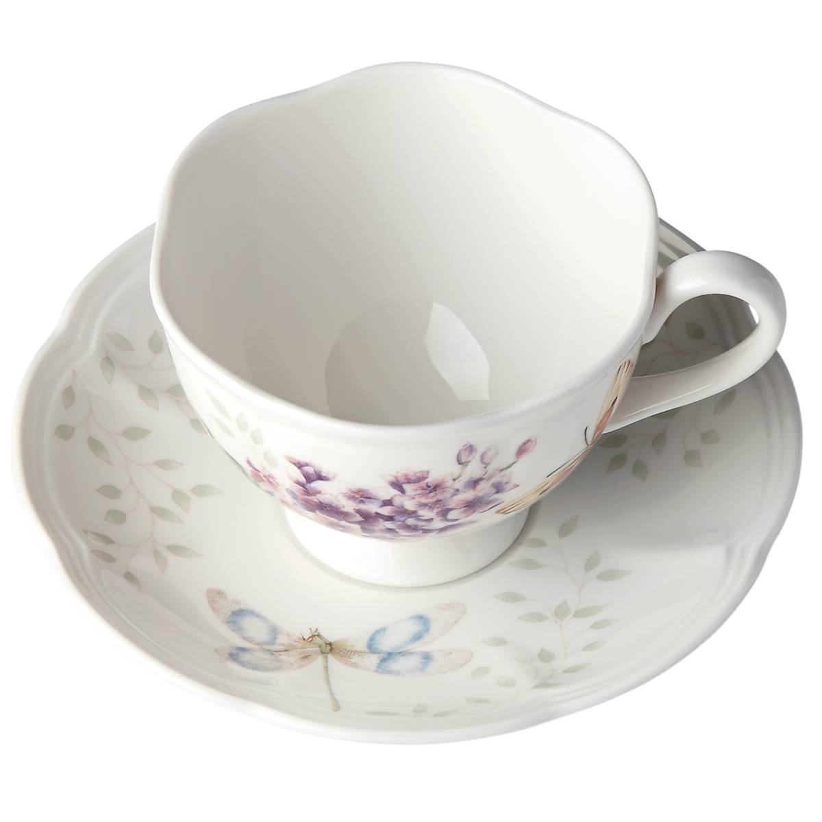 Butterfly Meadow Orange Sulphur Cup and Saucer VinylsBase