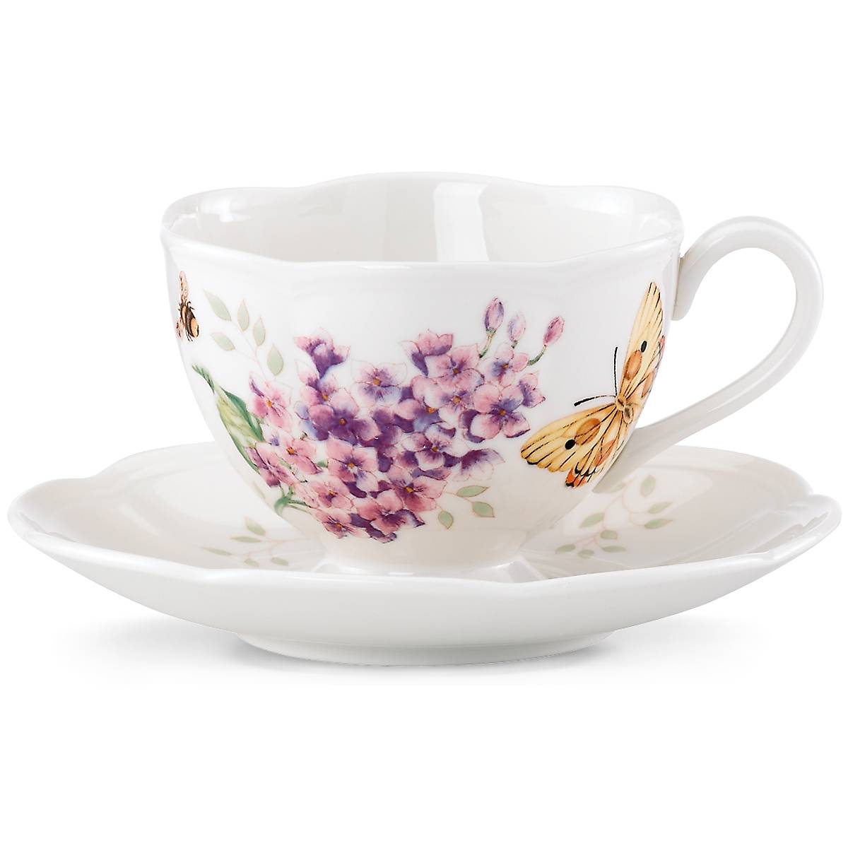 Butterfly Meadow Orange Sulphur Cup and Saucer VinylsBase