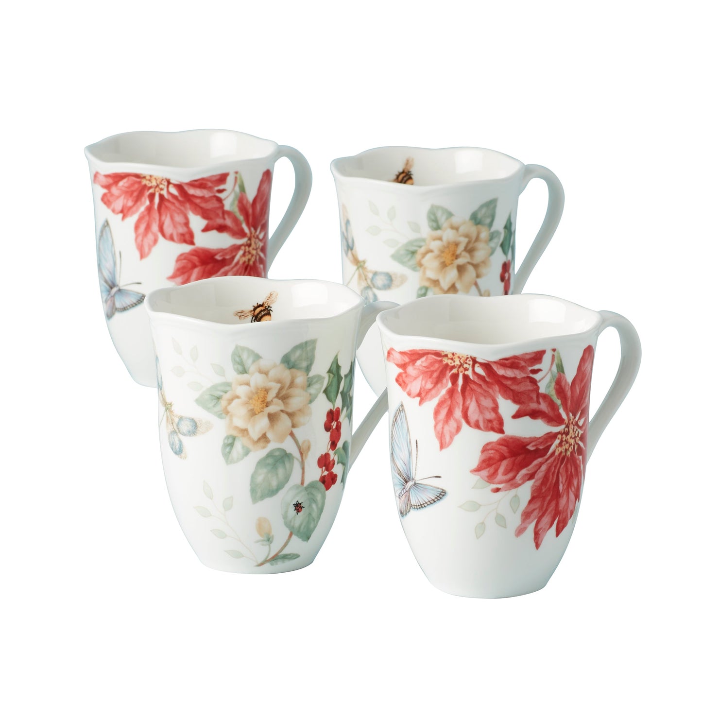 Butterfly Meadow Holiday Mugs - Set of 4 VinylsBase
