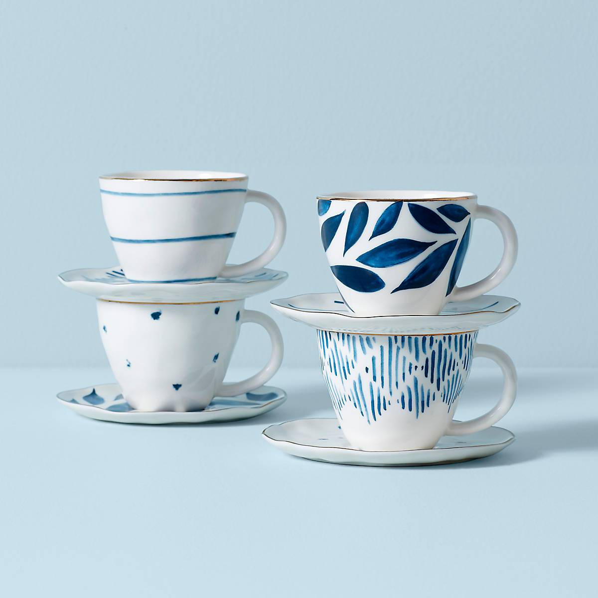 Blue Bay 8-Piece Espresso Cup & Saucer Set VinylsBase