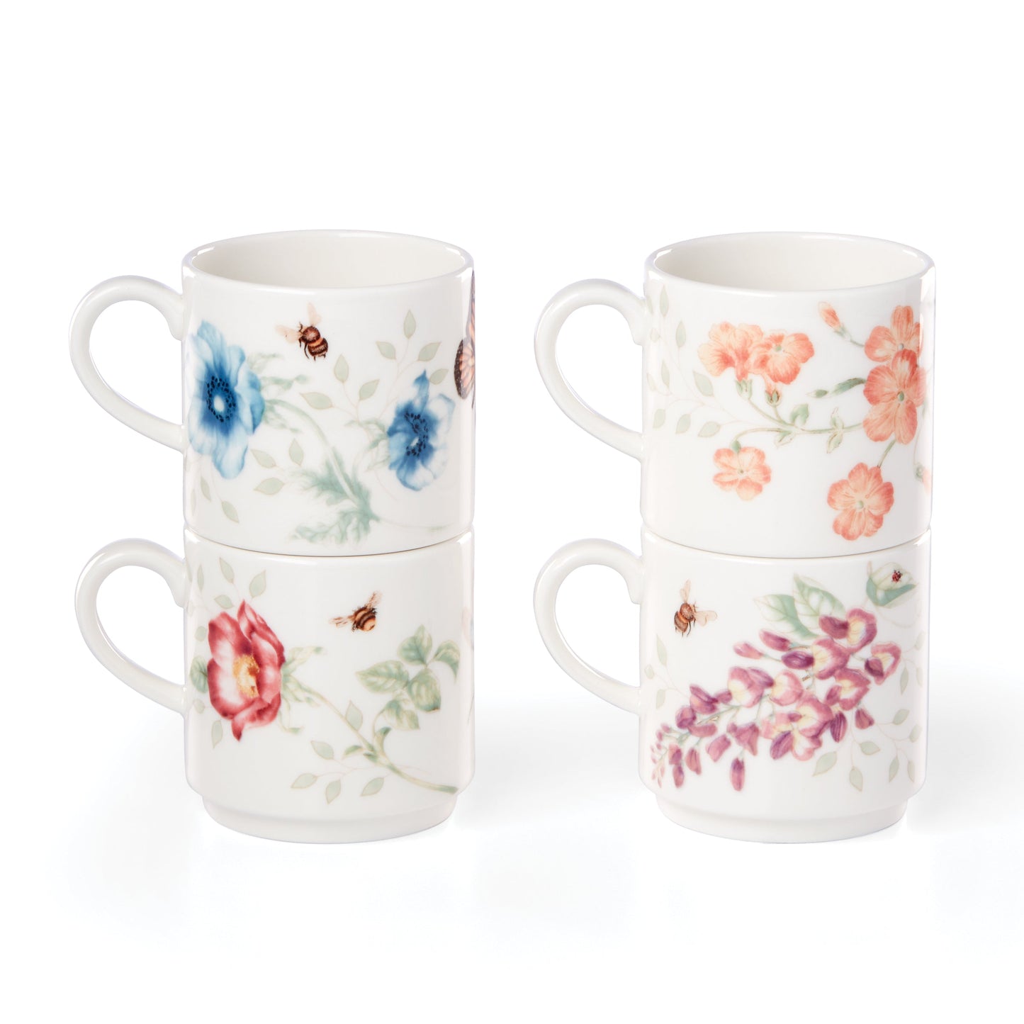 Butterfly Meadow Stacking Mugs - Set of 4 VinylsBase