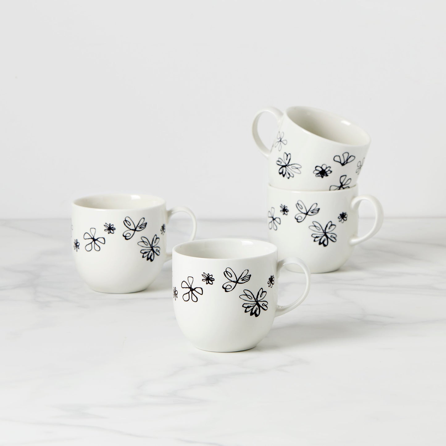Garden Doodle Mugs - Set of 4 VinylsBase