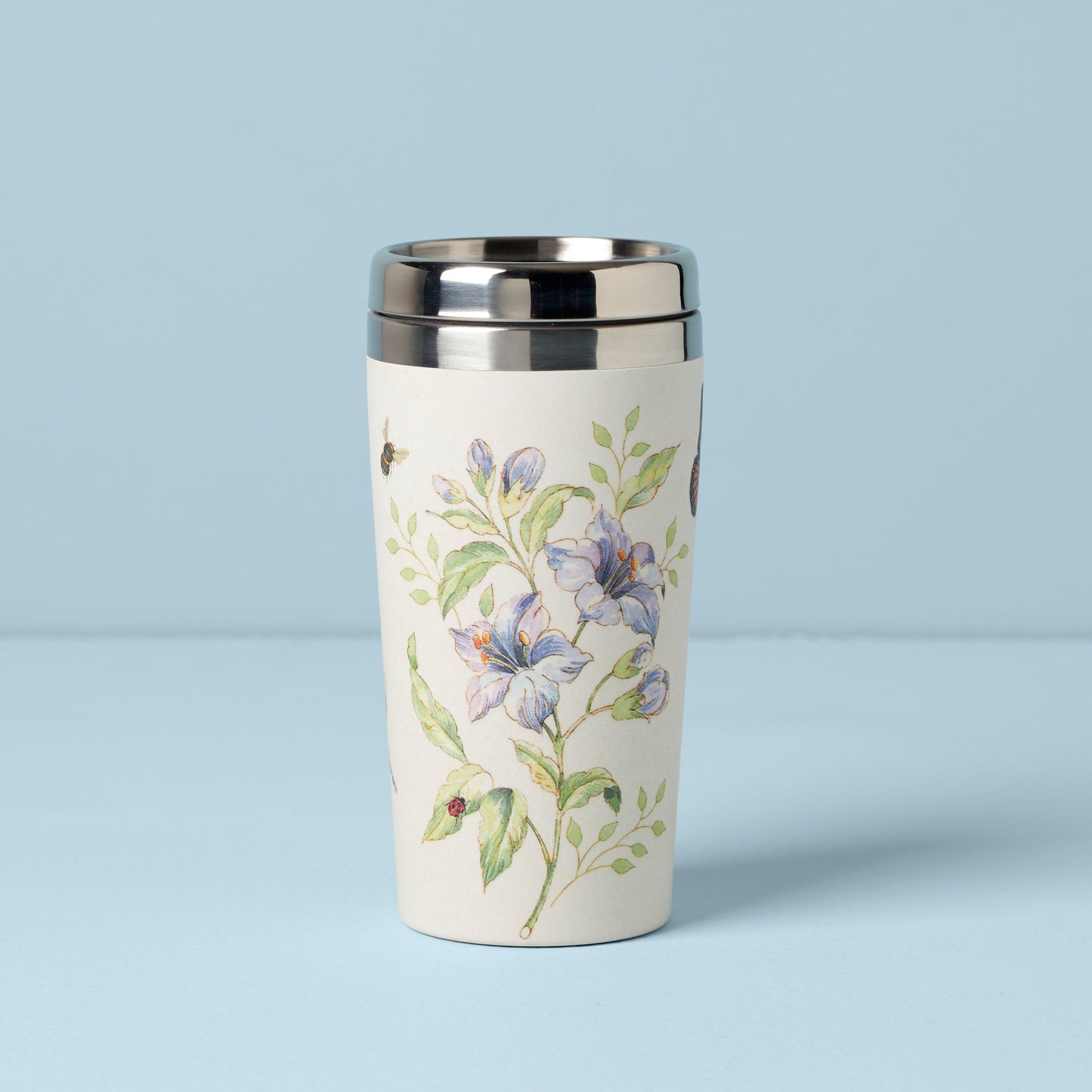 Butterfly Meadow Bamboo Travel Mug VinylsBase