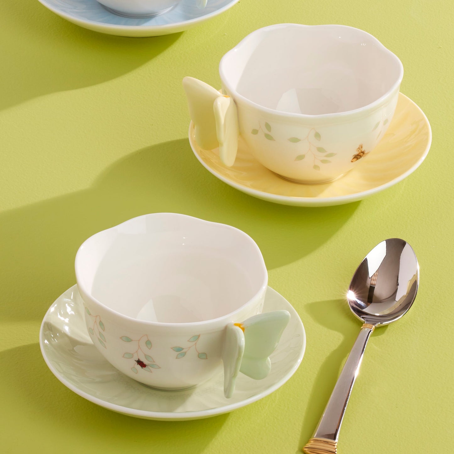 Butterfly Meadow Floral Yellow Cup & Saucer VinylsBase