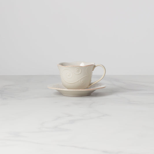 French Perle White Cup and Saucer VinylsBase