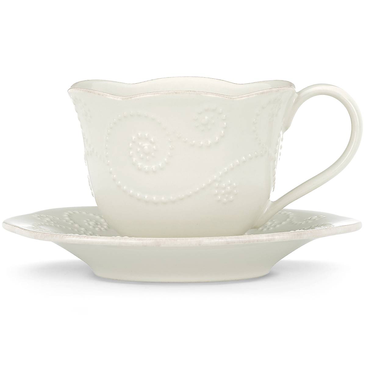 French Perle White Cup and Saucer VinylsBase