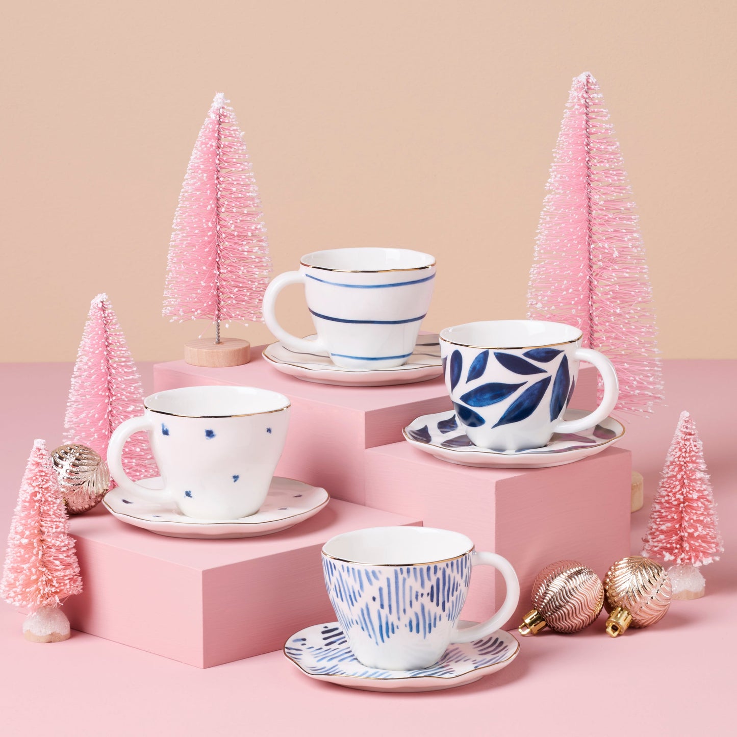 Blue Bay 8-Piece Espresso Cup & Saucer Set VinylsBase