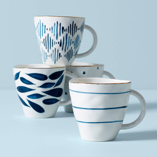 Blue Bay Dessert Mugs - Set of 4 VinylsBase