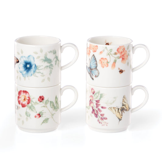 Butterfly Meadow Stacking Mugs - Set of 4 VinylsBase