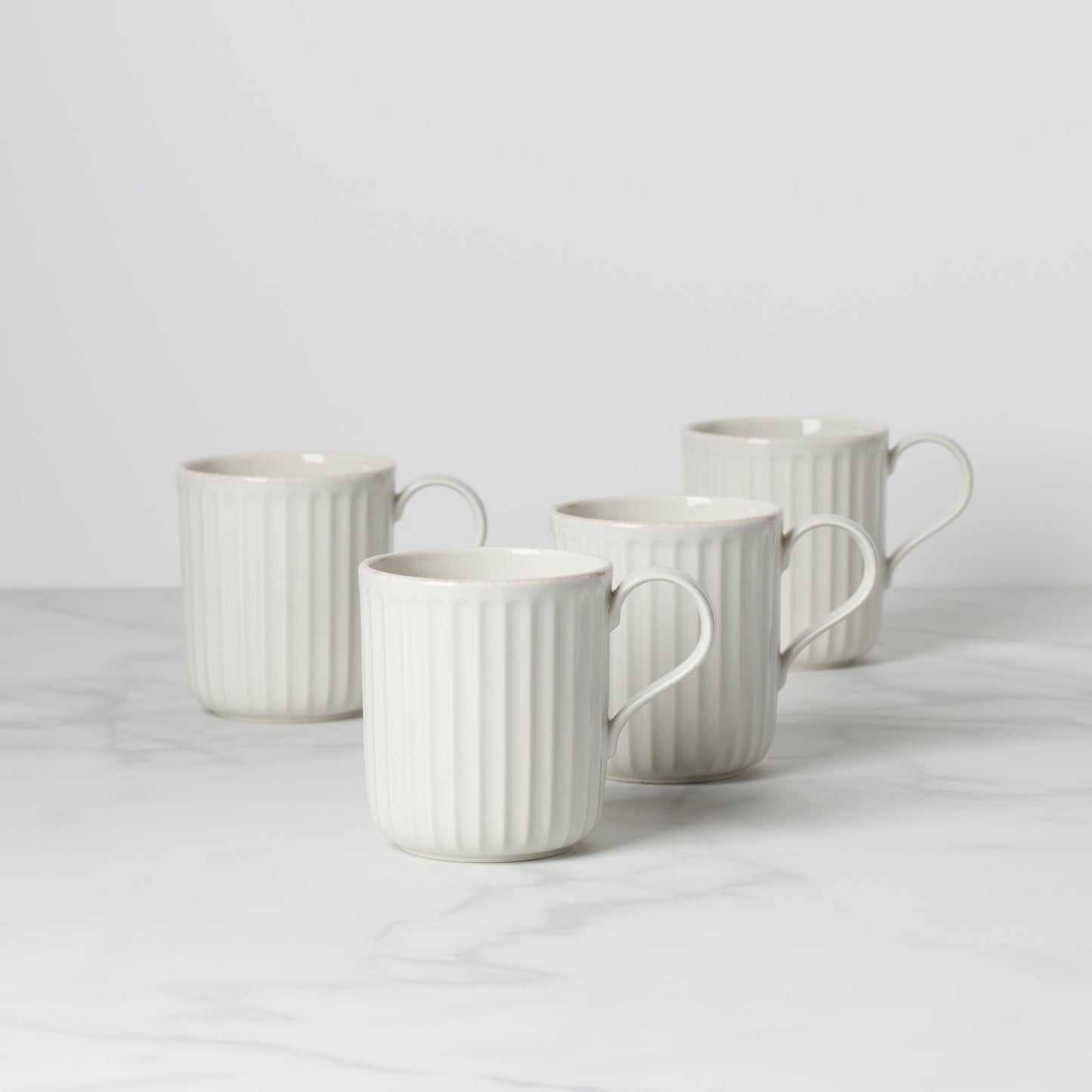 French Perle Scallop Mugs - Set of 4 VinylsBase