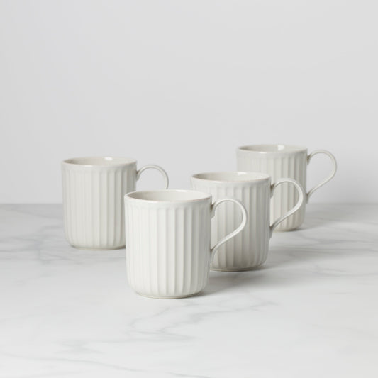 French Perle Scallop Mugs - Set of 4 VinylsBase