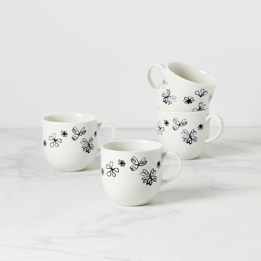 Garden Doodle Mugs - Set of 4 VinylsBase