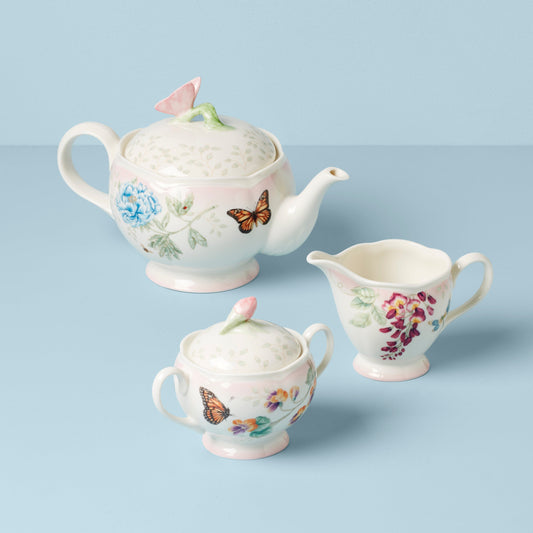 Butterfly Meadow Pink Ombre 5-Piece Tea Set VinylsBase
