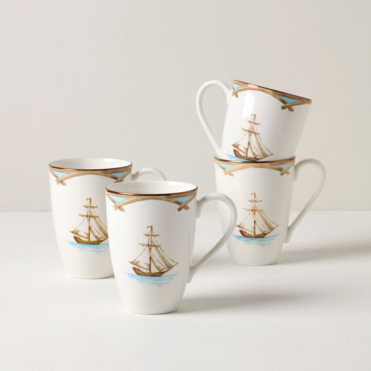 British Colonial Tradewind Mugs - Set of 4 VinylsBase