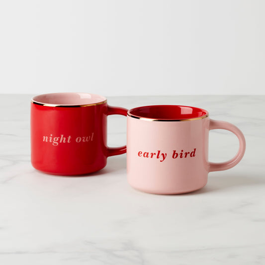 Two of a Kind Early Bird & Night Owl Mugs - Set of 2 VinylsBase