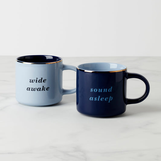 Two of a Kind Wide Awake & Sound Asleep Mugs - Set of 2 VinylsBase