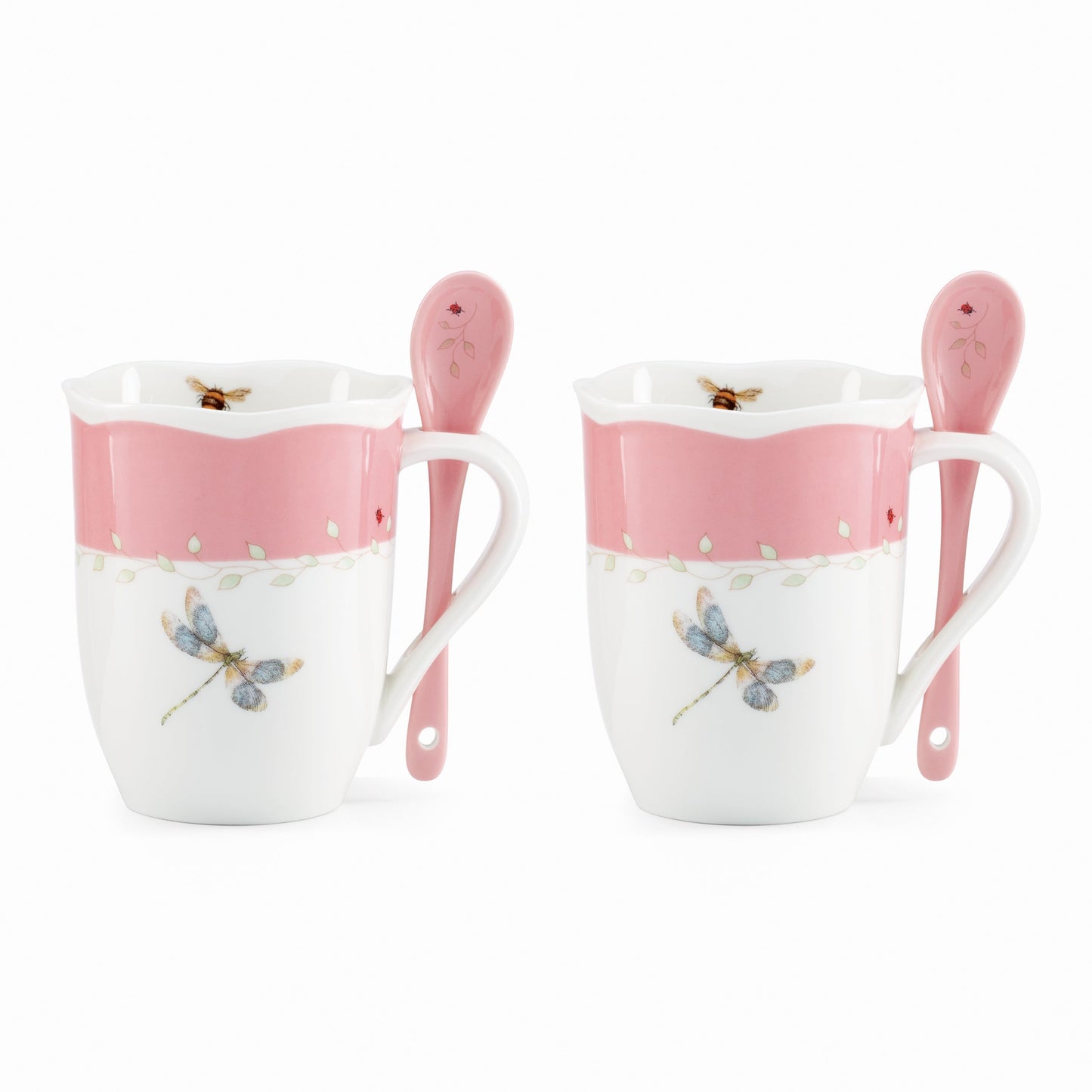 Butterfly Meadow Color Mugs With Spoons - Set of 8 VinylsBase
