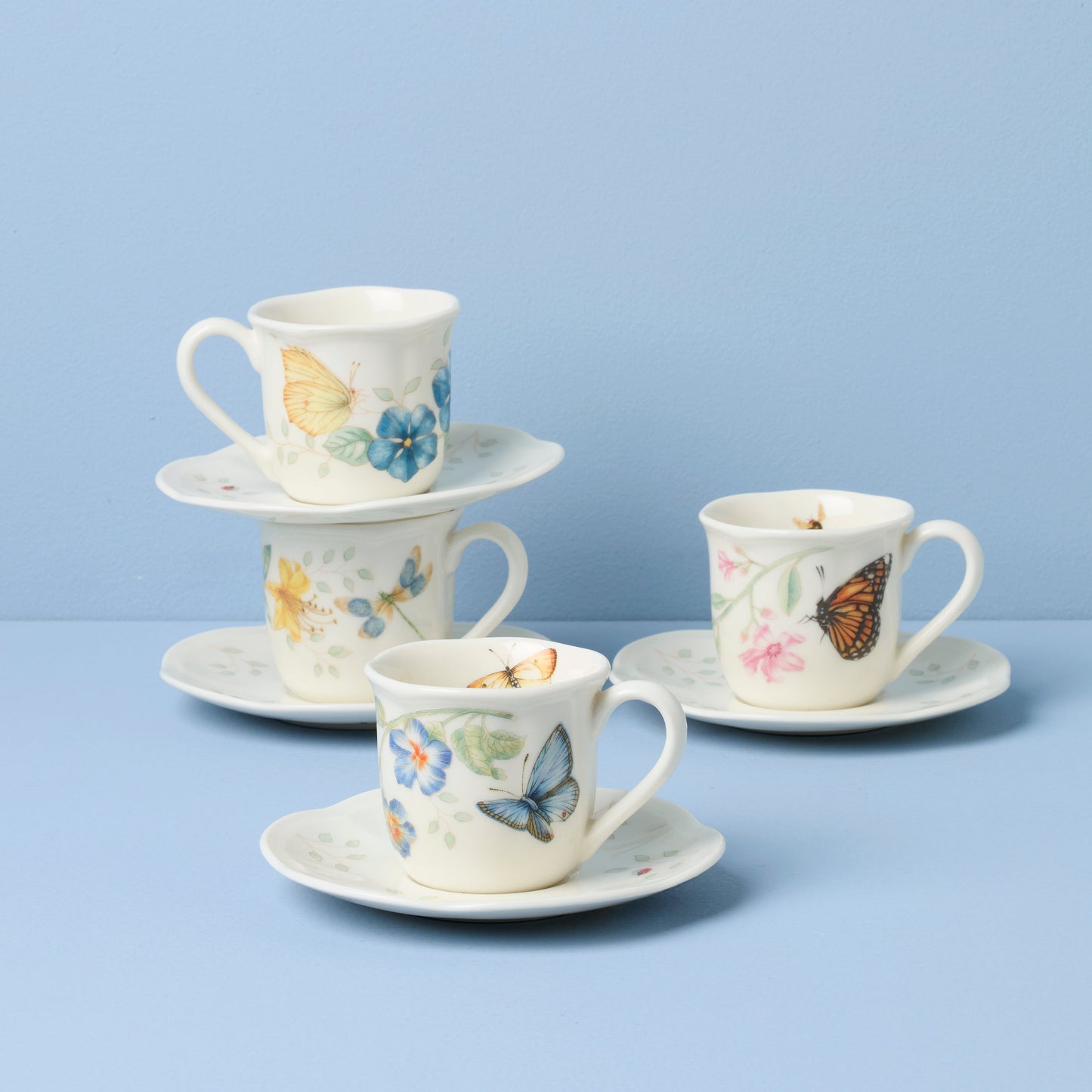 Butterfly Meadow Espresso Cup & Saucers - Set of 4 VinylsBase