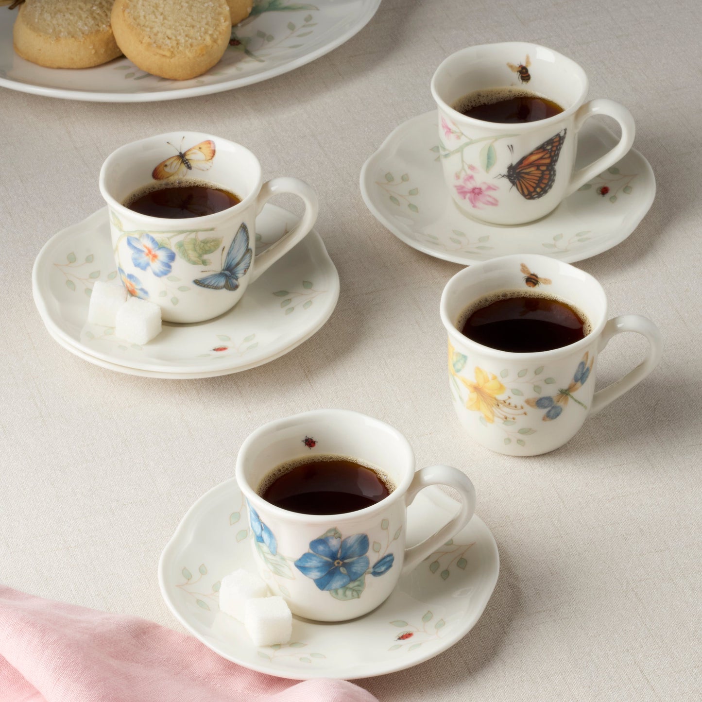 Butterfly Meadow Espresso Cup & Saucers - Set of 4 VinylsBase