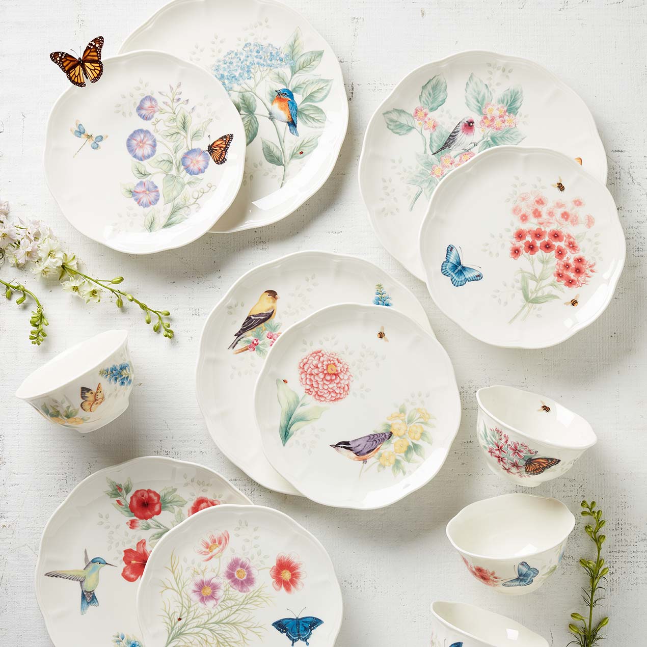 Butterfly Meadow Flutter Mugs - Set of 4 VinylsBase