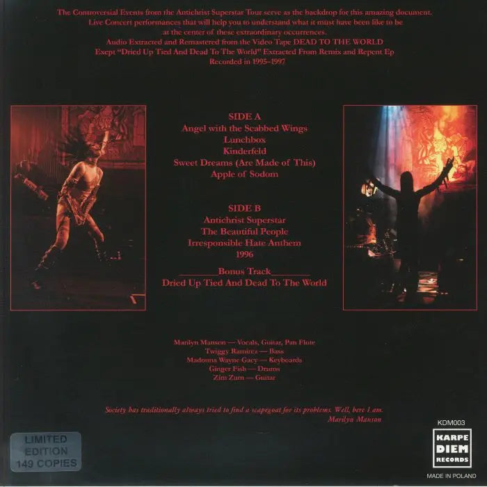 Dead To The World Live 1996 [Deluxe Translucent Smoke Vinyl] vinylsbase