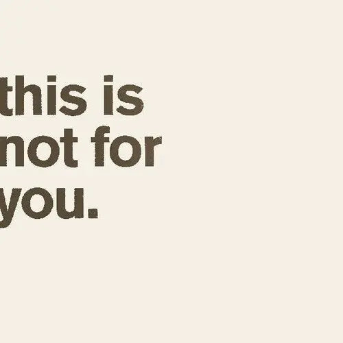 This Is Not For You. [Vinyl] vinylsbase